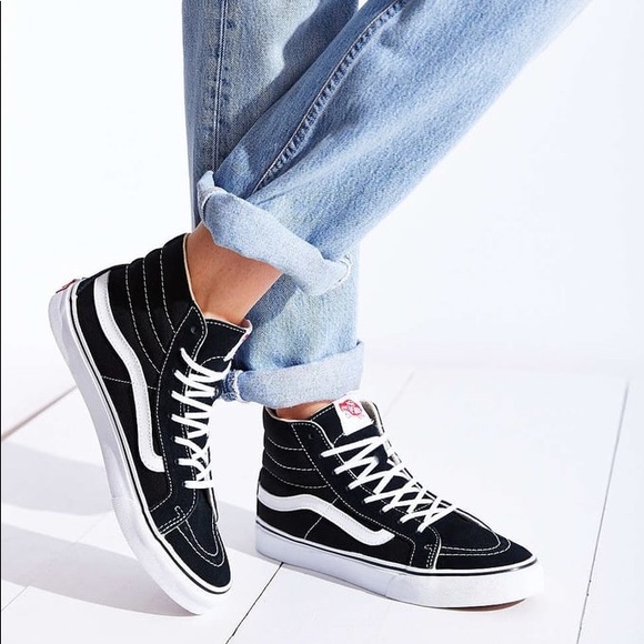 sk8 hi slim black